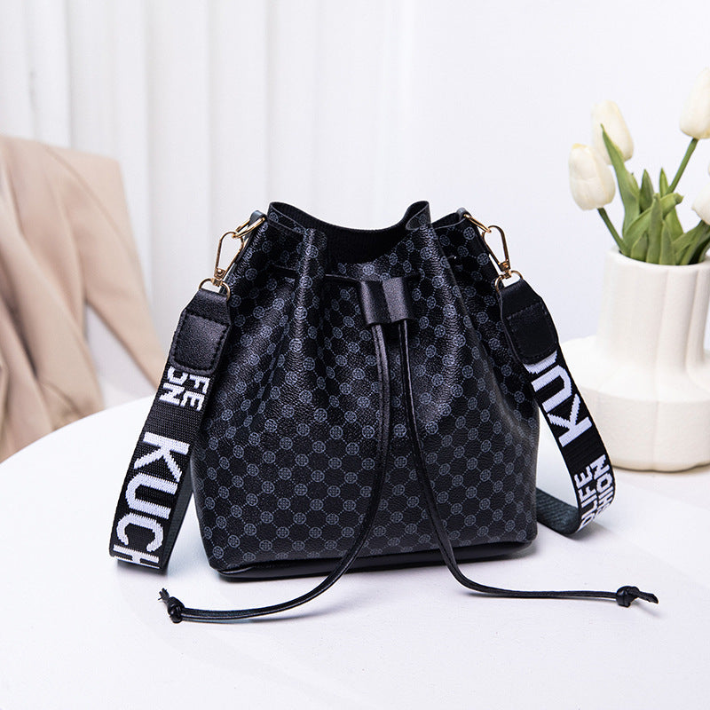 Printed Bucket Bag Female Fashion Ladies Large-capacity Crossbody Bag